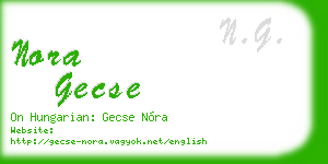nora gecse business card