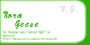 nora gecse business card